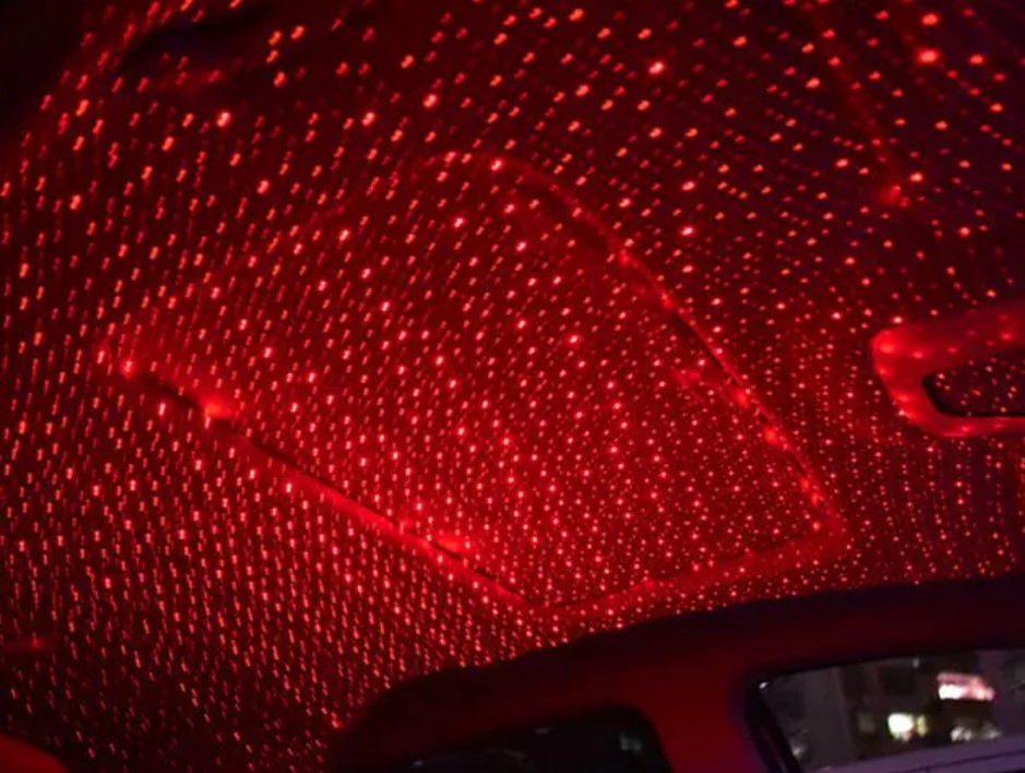 USB Stern Projektions Lampe Violett Rot Laser Licht fürs Zimmer Auto Dekoration Nachtlicht
